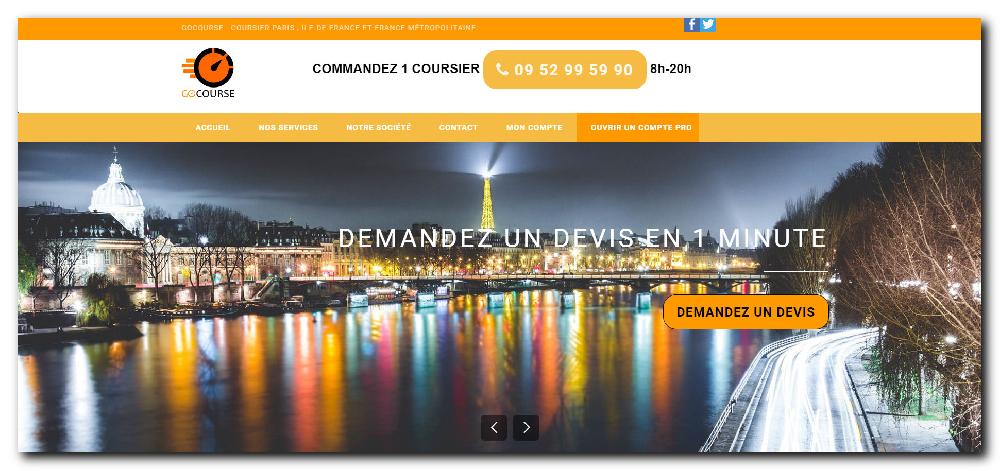 Digital Marketing - GoCourse - Nouveau site de coursier à Paris et Ile de France